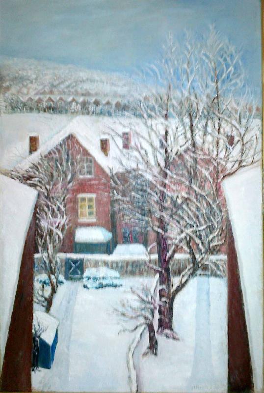Anita Ree Wimbledon snowscape Germany oil painting art